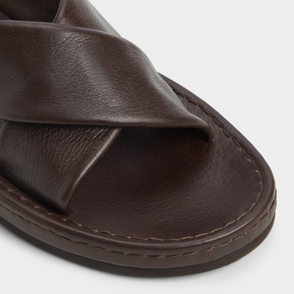Dark Brown Steele Dark Brown Men's Sandals & Slides - Slide sandal | Aldo