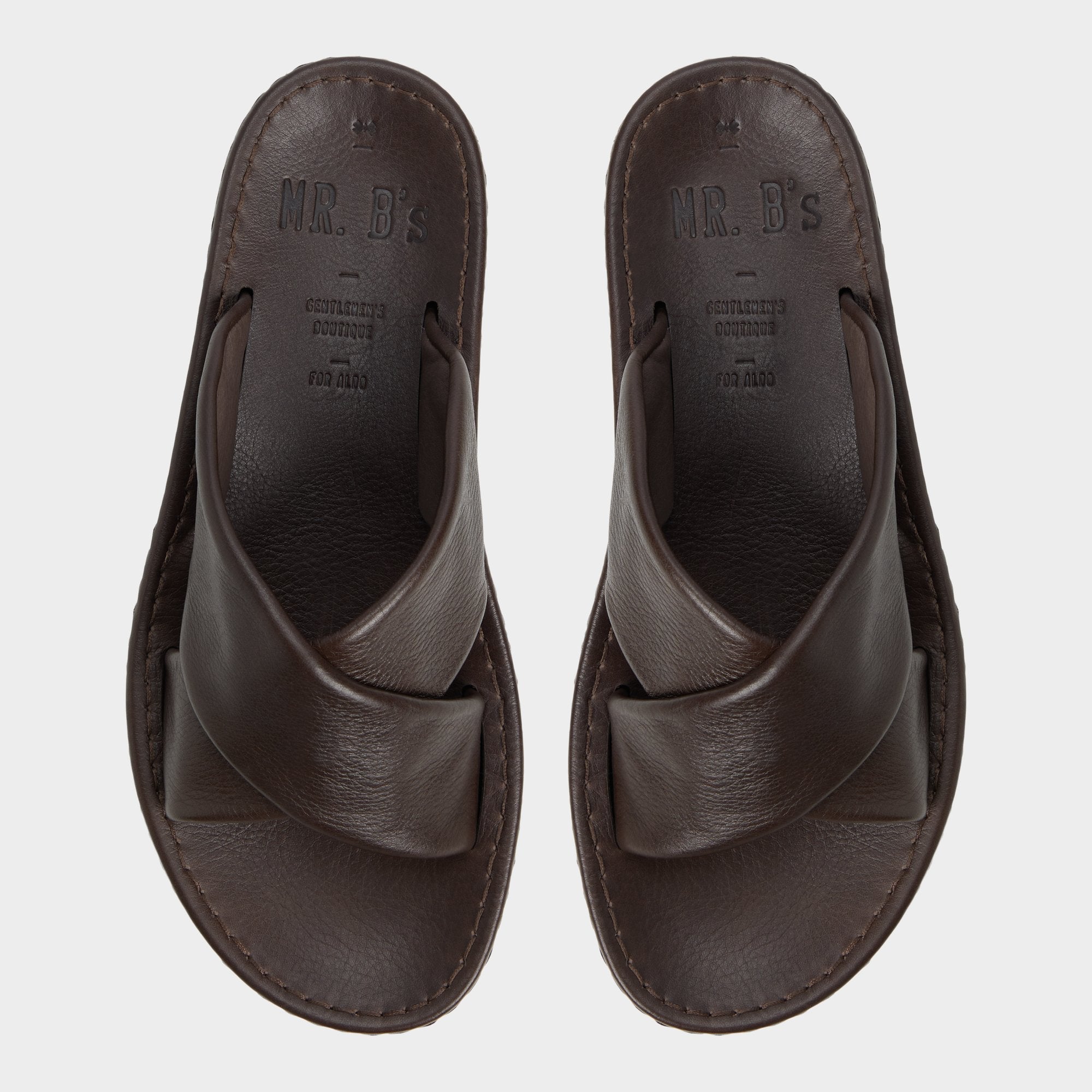 Dark Brown Steele Dark Brown Men's Sandals & Slides - Slide sandal | Aldo