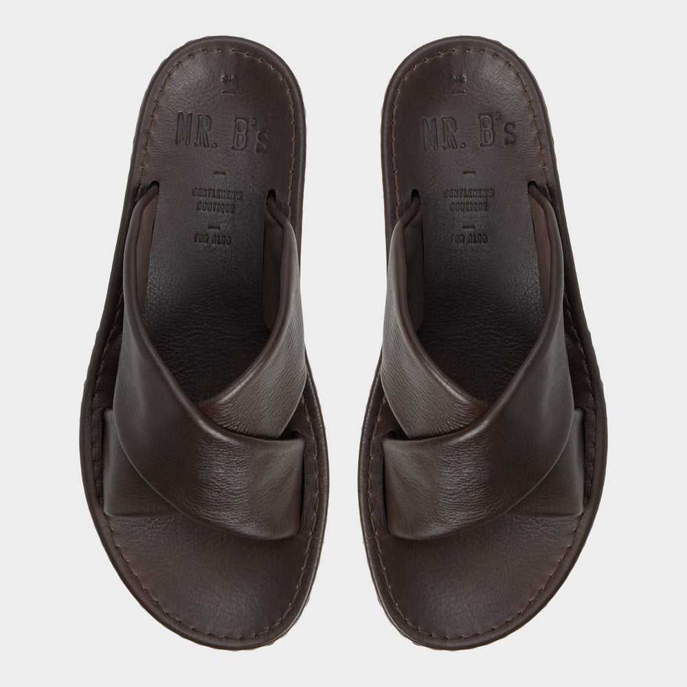 Dark Brown Steele Dark Brown Men's Sandals & Slides - Slide sandal | Aldo