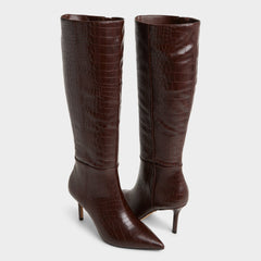 Dark brown Saphiria Dark Brown Women's Tall Boots - Knee-high boot, Stiletto heel | Aldo