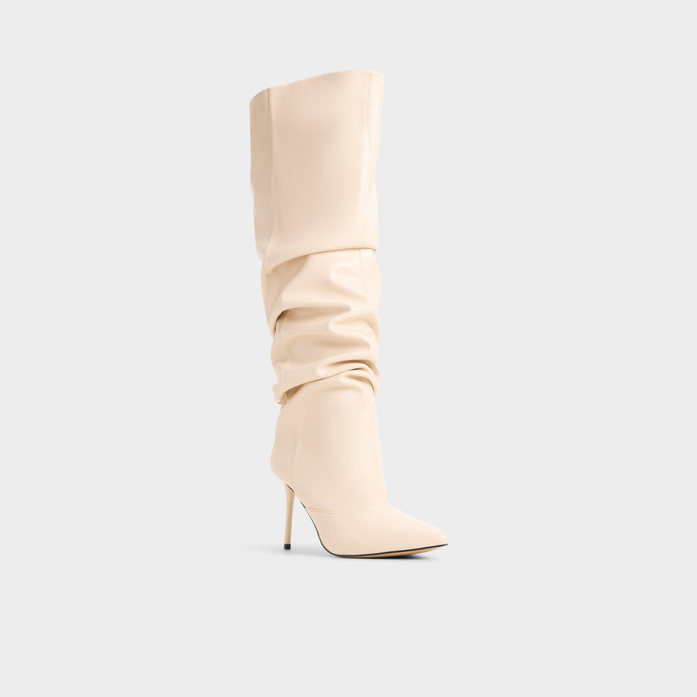 Cream Daroba in Cream - Over-the-knee boot, Stiletto heel | Aldo