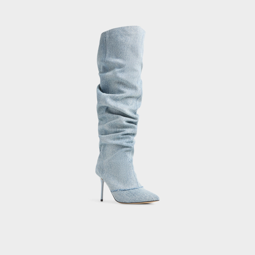 Denim Daroba in Denim - Over-the-knee boot, Stiletto heel | Aldo