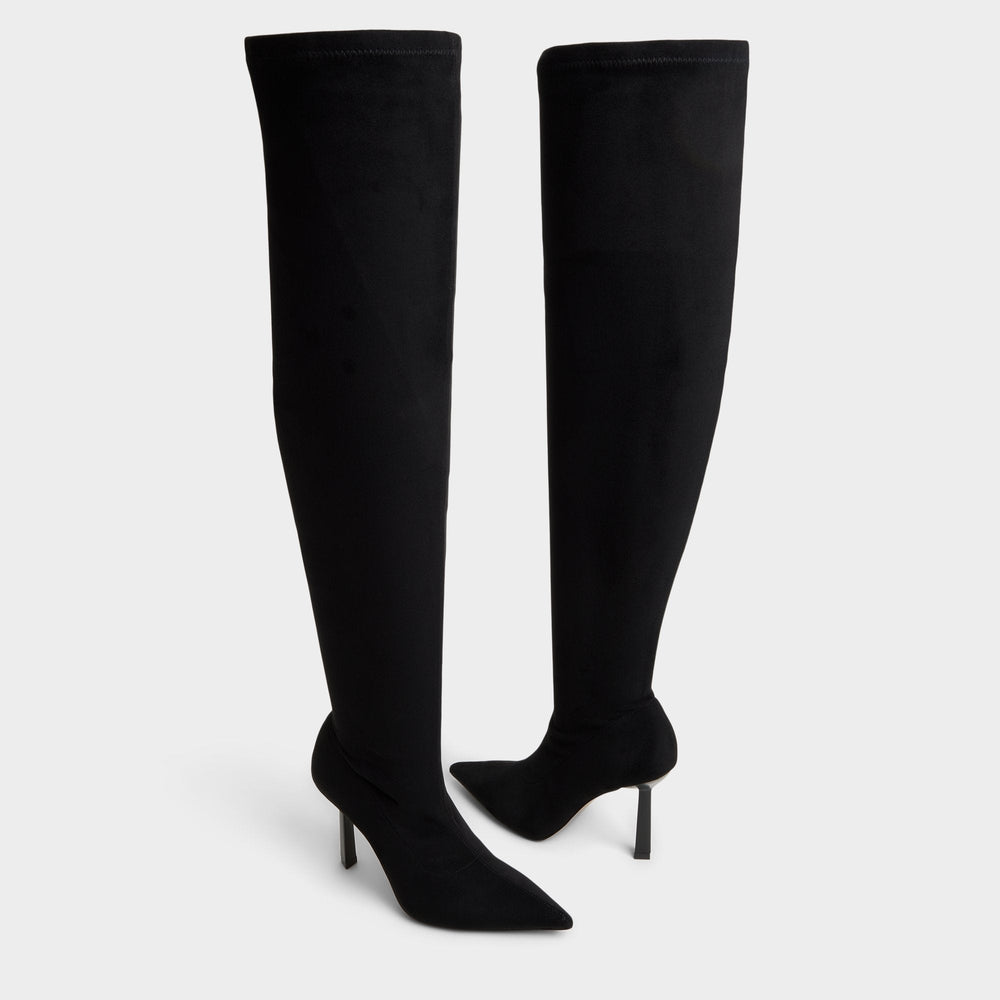 Black Caldan in Black - Over-the-knee boot, Stiletto heel | Aldo