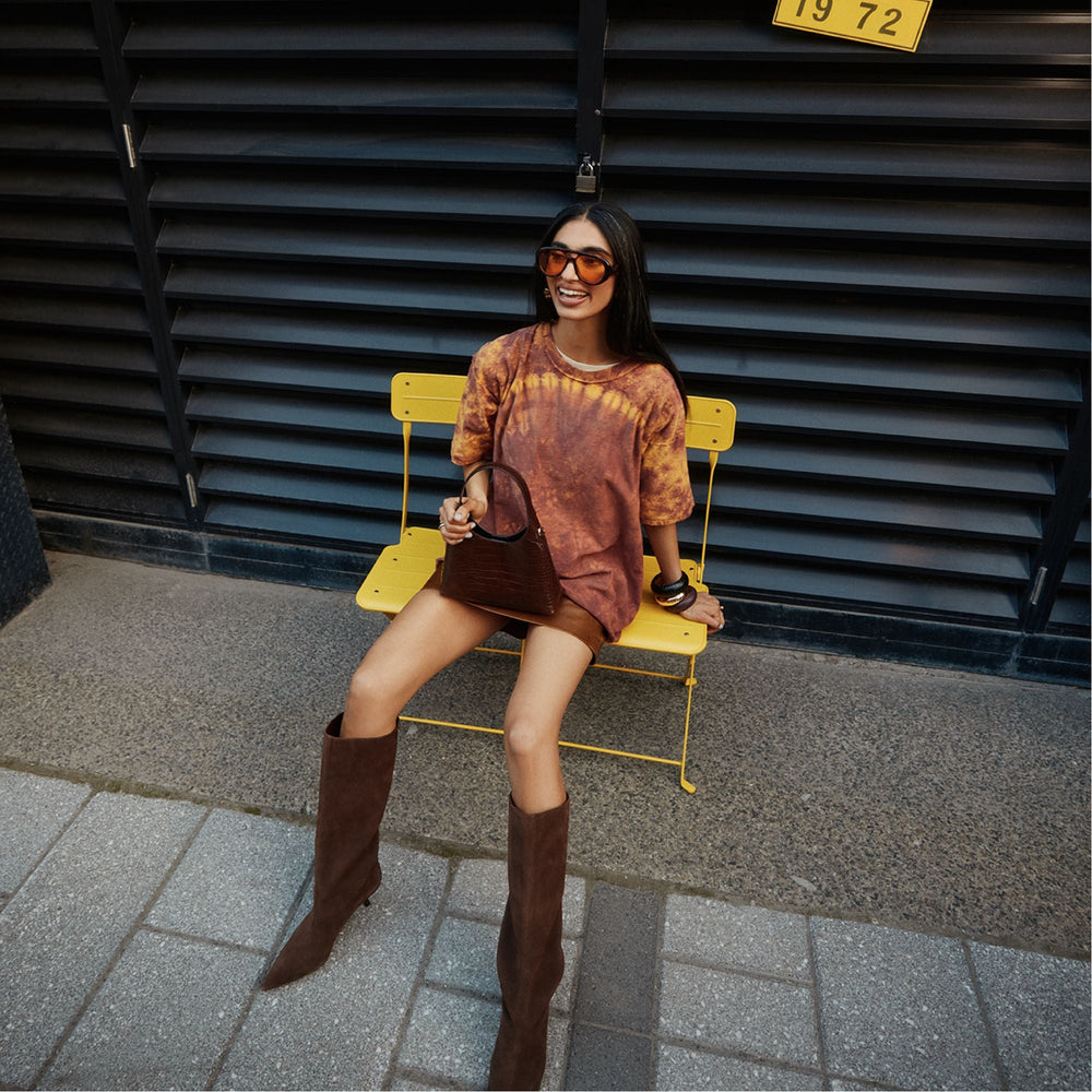 Dark brown Selora in Dark Brown - Knee-high boot, Stiletto heel | Aldo