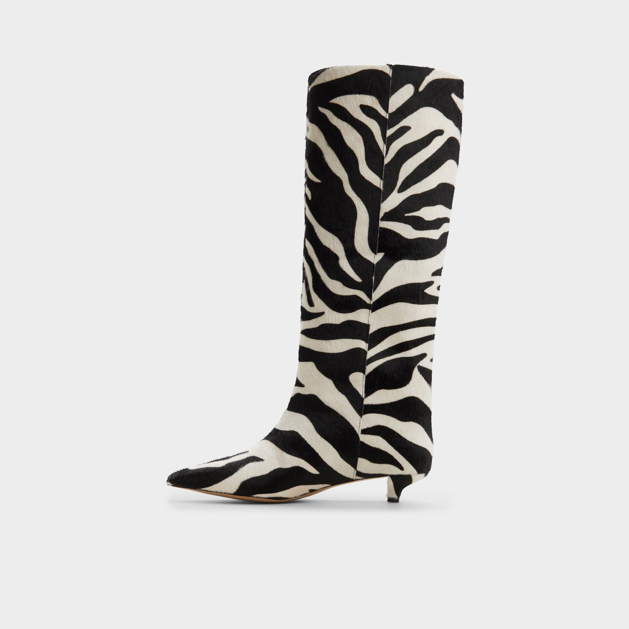 White/black Gabelia in White Black - Knee-high boot, Kitten heel | Aldo