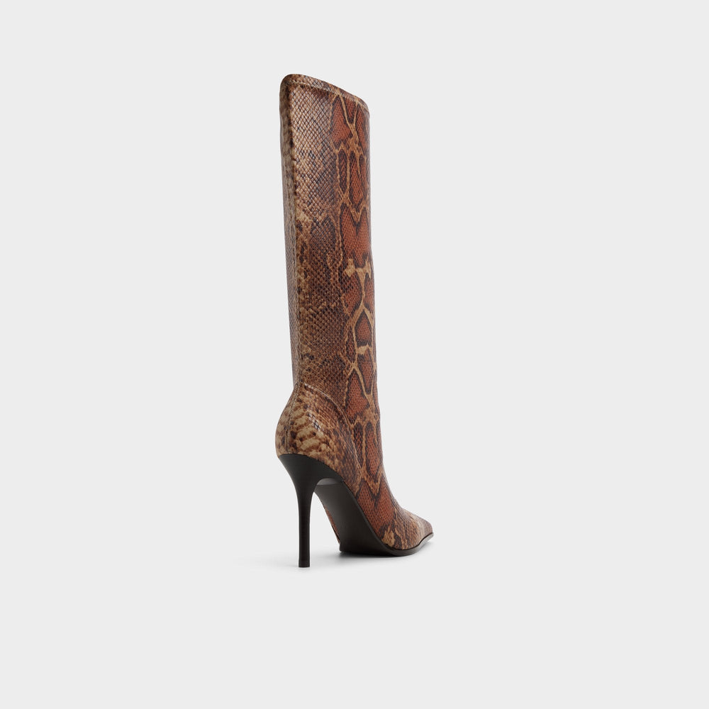 Brown multi Re in Emily Brown Multi - Knee-high boot, Stiletto heel | Aldo