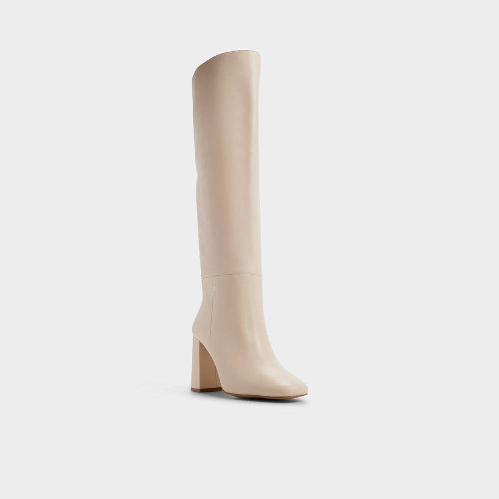 Cream Helana in Cream - Knee-high boot, Block heel | Aldo