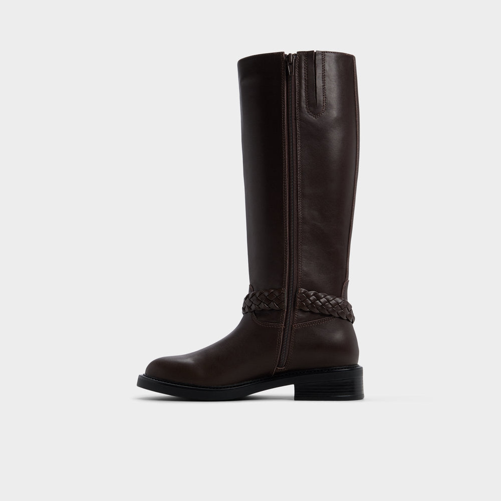 Dark brown Philippa in Dark Brown - Riding boot, Block heel | Aldo