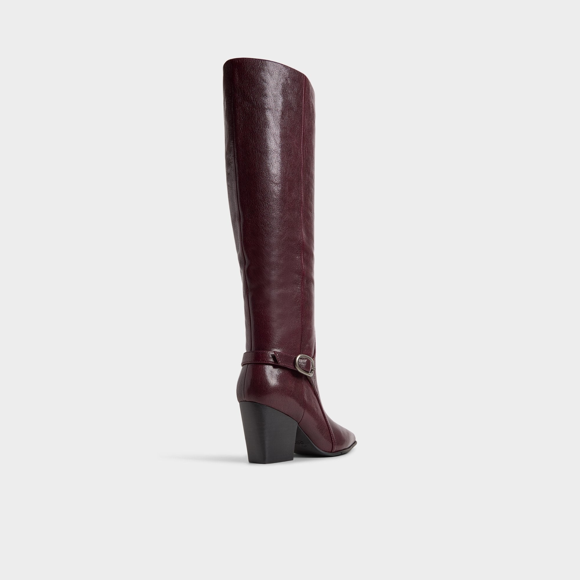 Bordo Saddle in Bordo - Knee-high boot, Block heel | Aldo