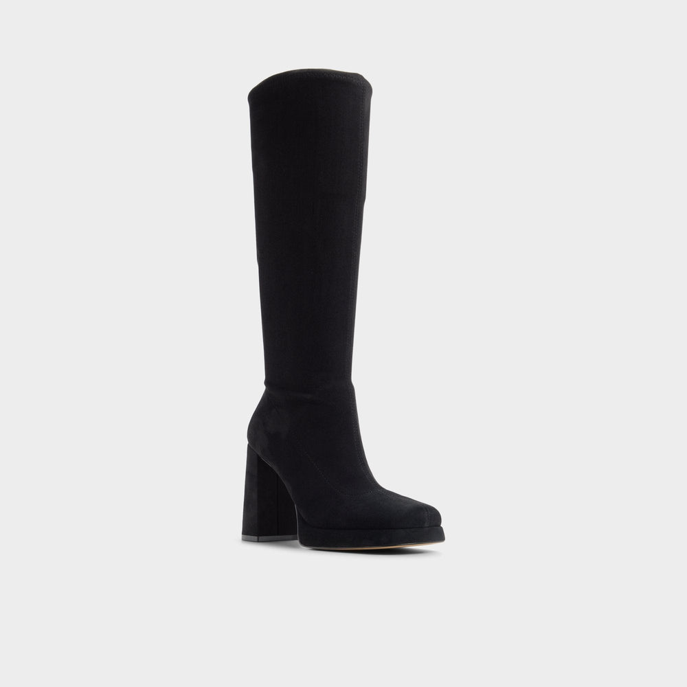 Black Gisselle in Black - Knee-high boot, Platform | Aldo