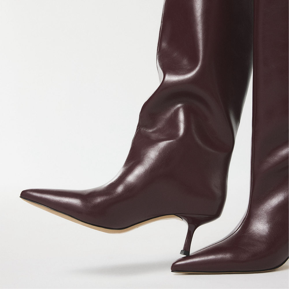 Burgundy Selora in Burgundy - Knee-high boot, Stiletto heel | Aldo