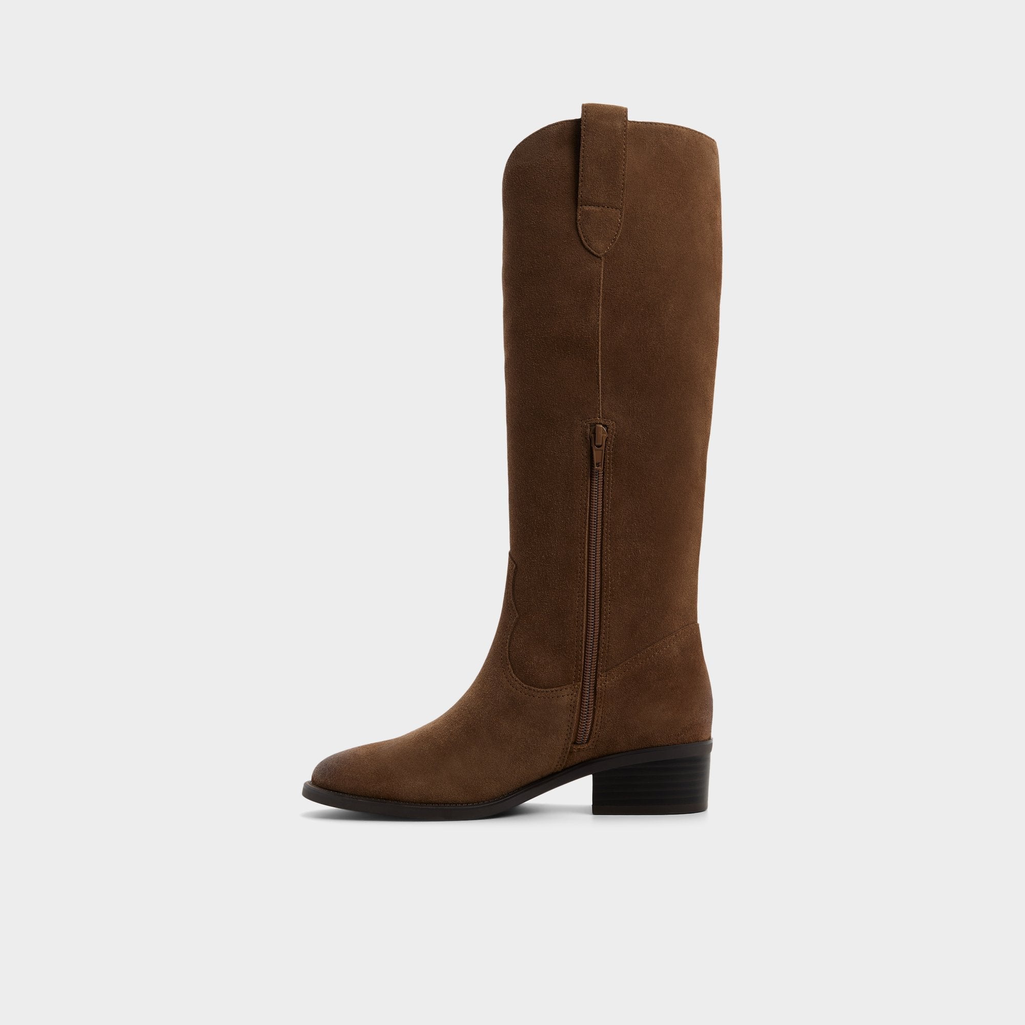 Dark brown Kaydia in Dark Brown - Knee-high western boot, Block heel | Aldo