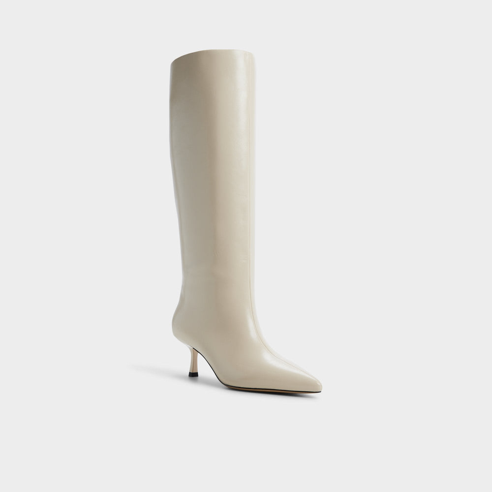 Cream Selora in Cream 14166956 - Knee-high boot, Stiletto heel | Aldo