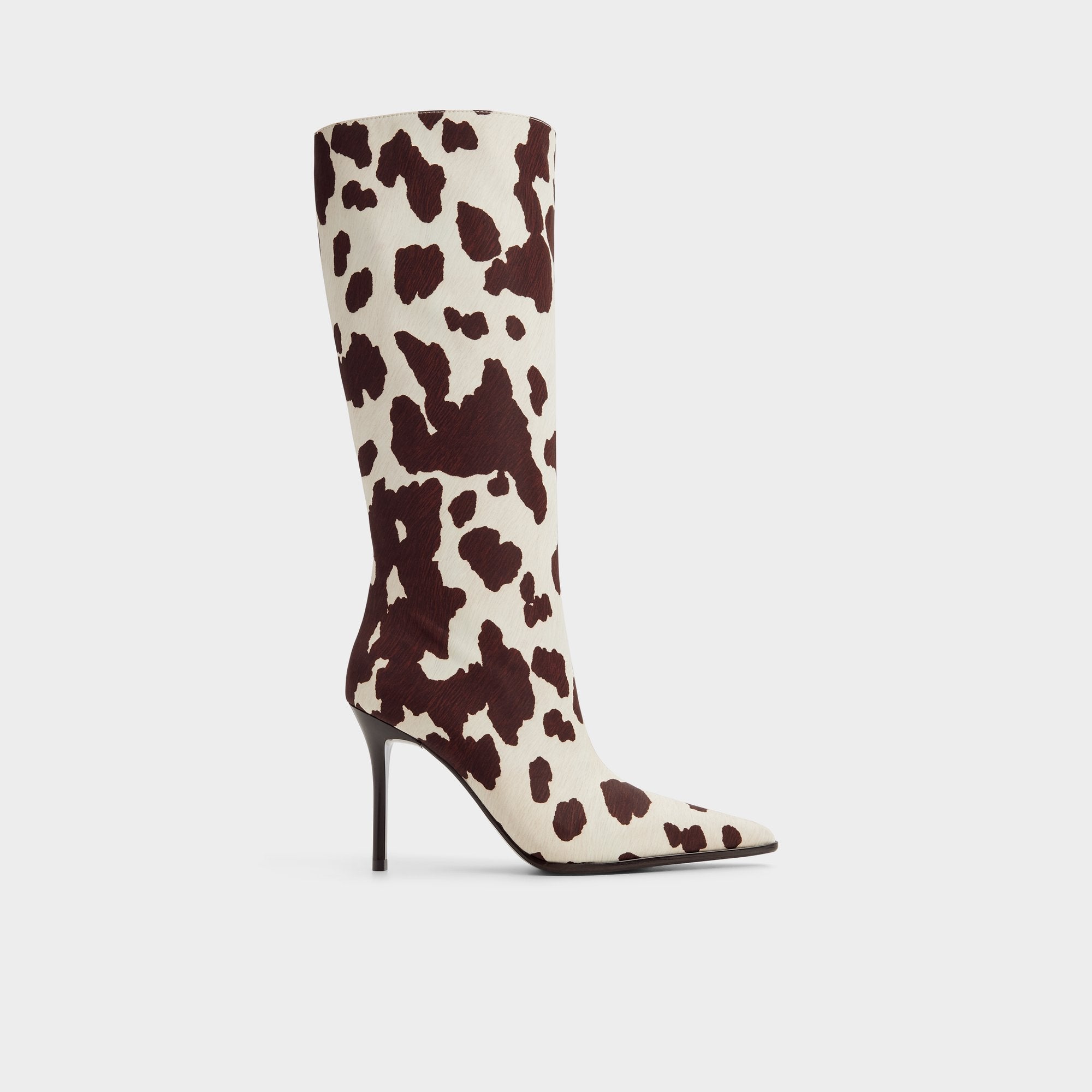 Open brown Re in Emma Open Brown - Knee-high boot, Stiletto heel | Aldo