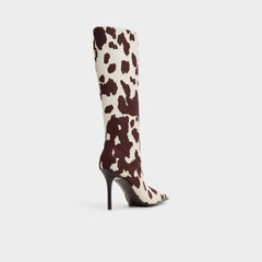 Open brown Re in Emma Open Brown - Knee-high boot, Stiletto heel | Aldo