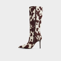 Open brown Re in Emma Open Brown - Knee-high boot, Stiletto heel | Aldo