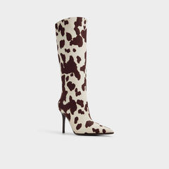 Open brown Re in Emma Open Brown - Knee-high boot, Stiletto heel | Aldo