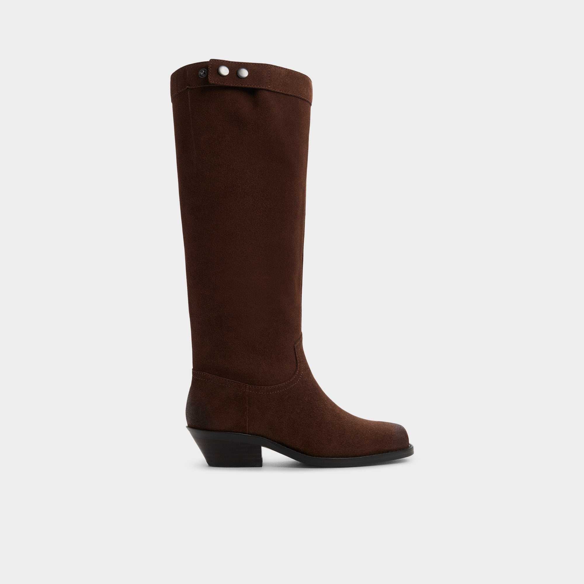 Dark Brown Emberlyn in Dark Brown 14163446 - Knee-high western boot, Cup sole | Aldo