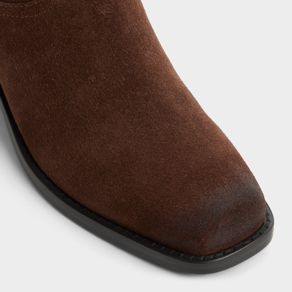 Dark Brown Emberlyn in Dark Brown 14163446 - Knee-high western boot, Cup sole | Aldo