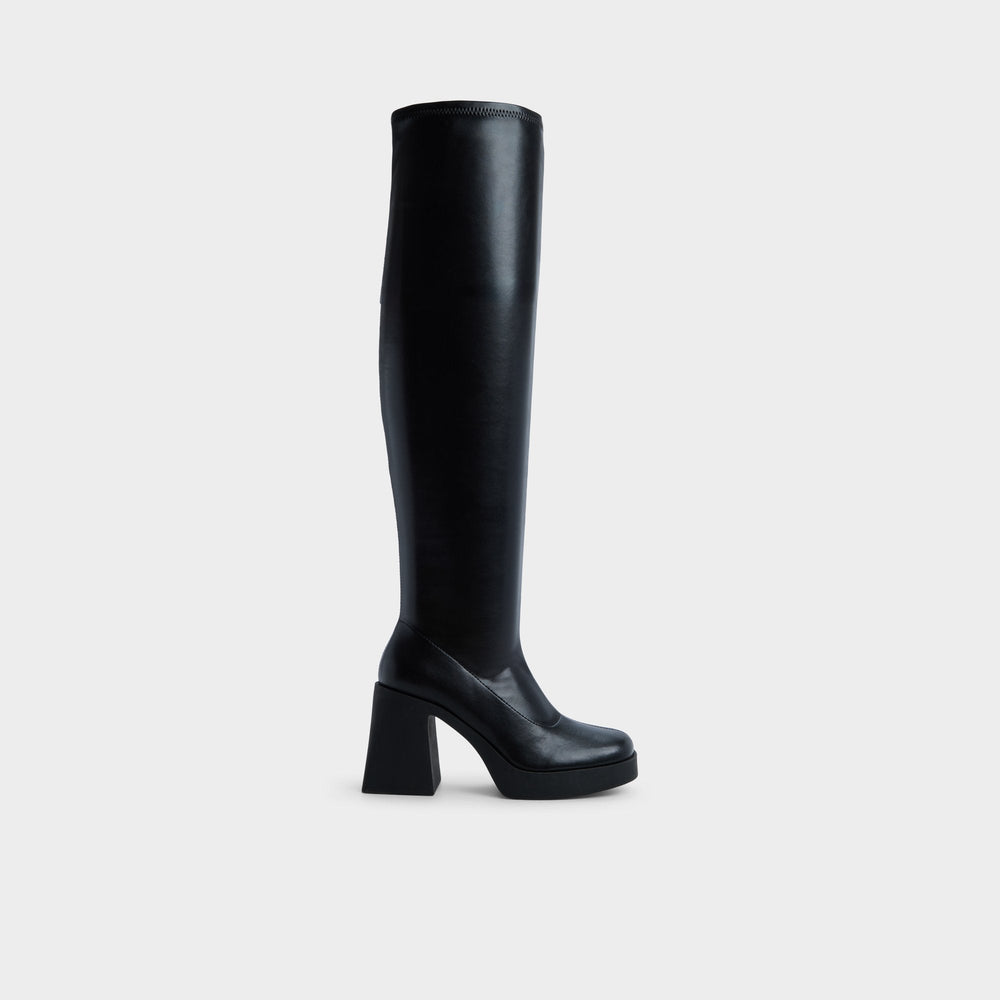 Black Maritza in Black - Over-the-knee boot, Platform | Aldo