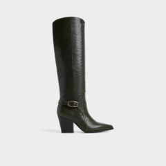 Dark green Saddle in Dark Green - Knee-high boot, Block heel | Aldo
