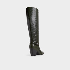 Dark green Saddle in Dark Green - Knee-high boot, Block heel | Aldo
