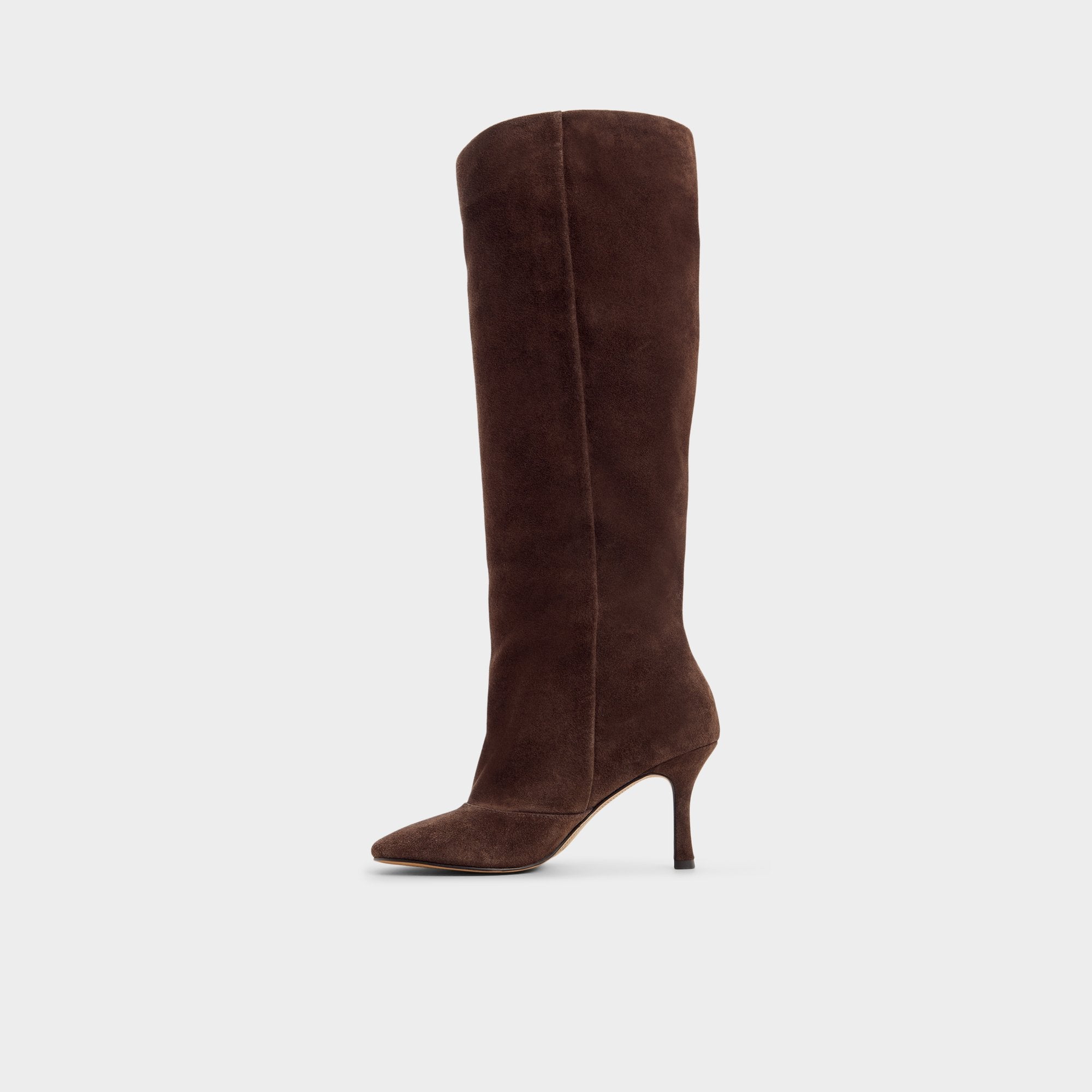 Dark Brown Frankey in Dark Brown - Knee-high boot, Stiletto heel | Aldo