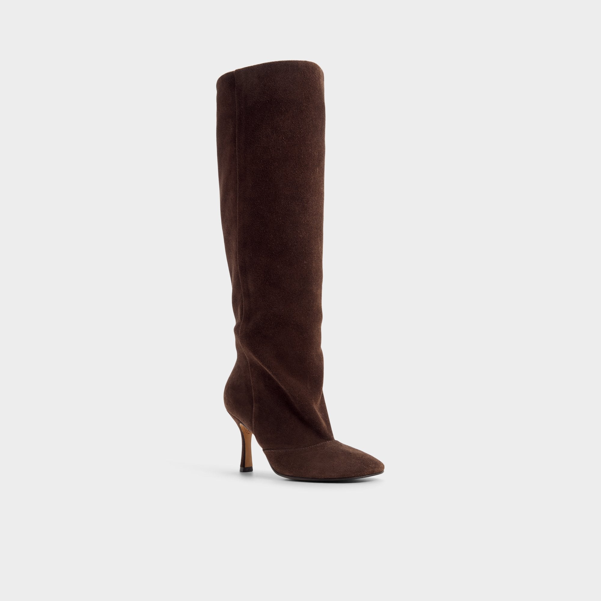 Dark Brown Frankey in Dark Brown - Knee-high boot, Stiletto heel | Aldo