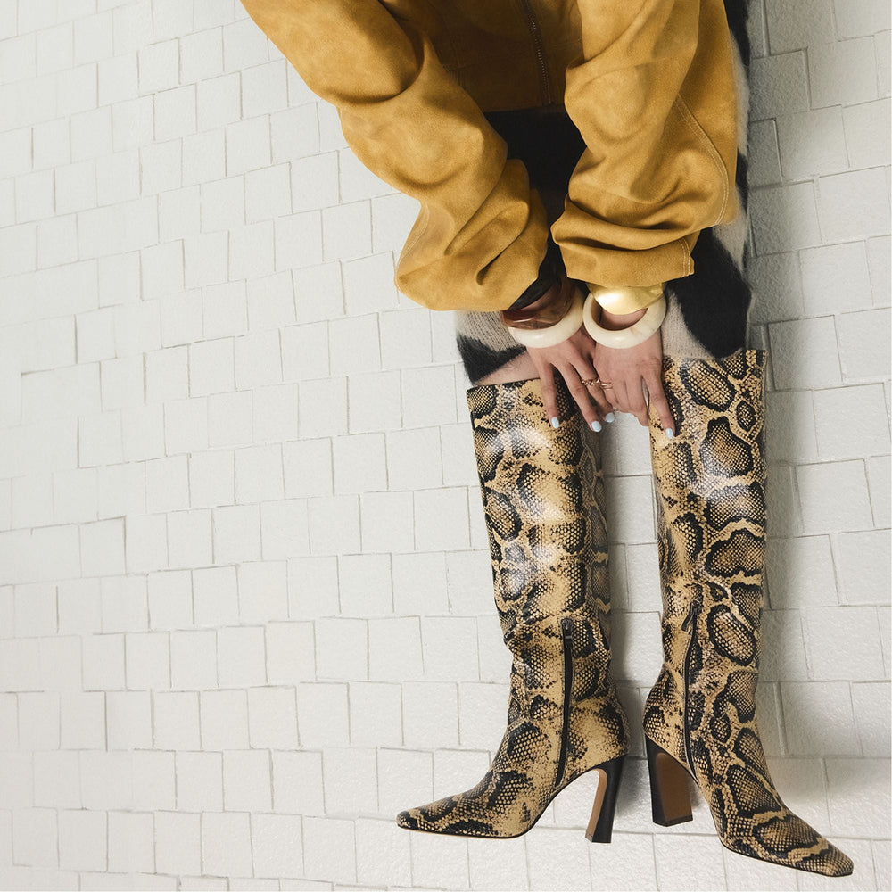 Brown multi Vivienna in Brown Multi - Knee-high boot, Block heel | Aldo