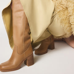 Light brown Juny in Light Brown - Knee-high boot, Platform | Aldo