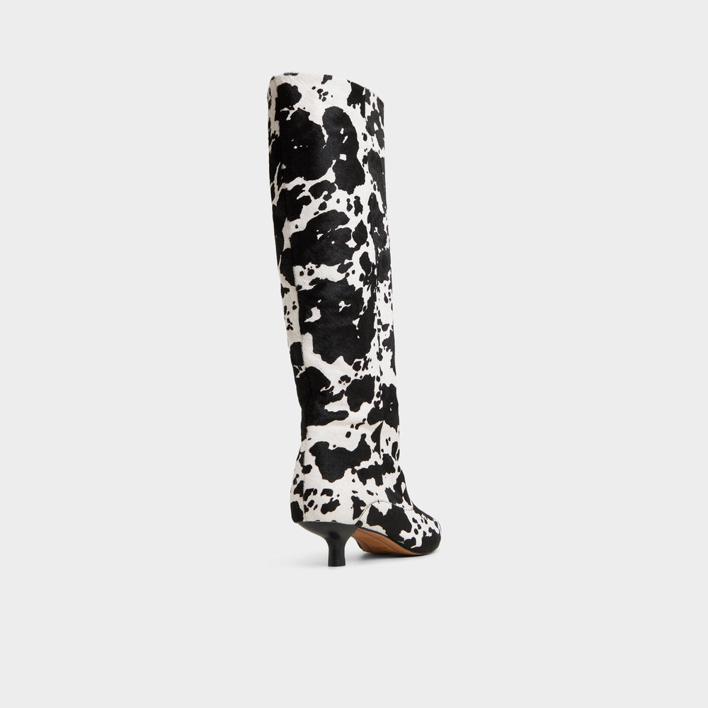 White/black Everose in White Black - Knee-high boot, Kitten heel | Aldo