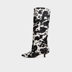 White/black Everose in White Black - Knee-high boot, Kitten heel | Aldo