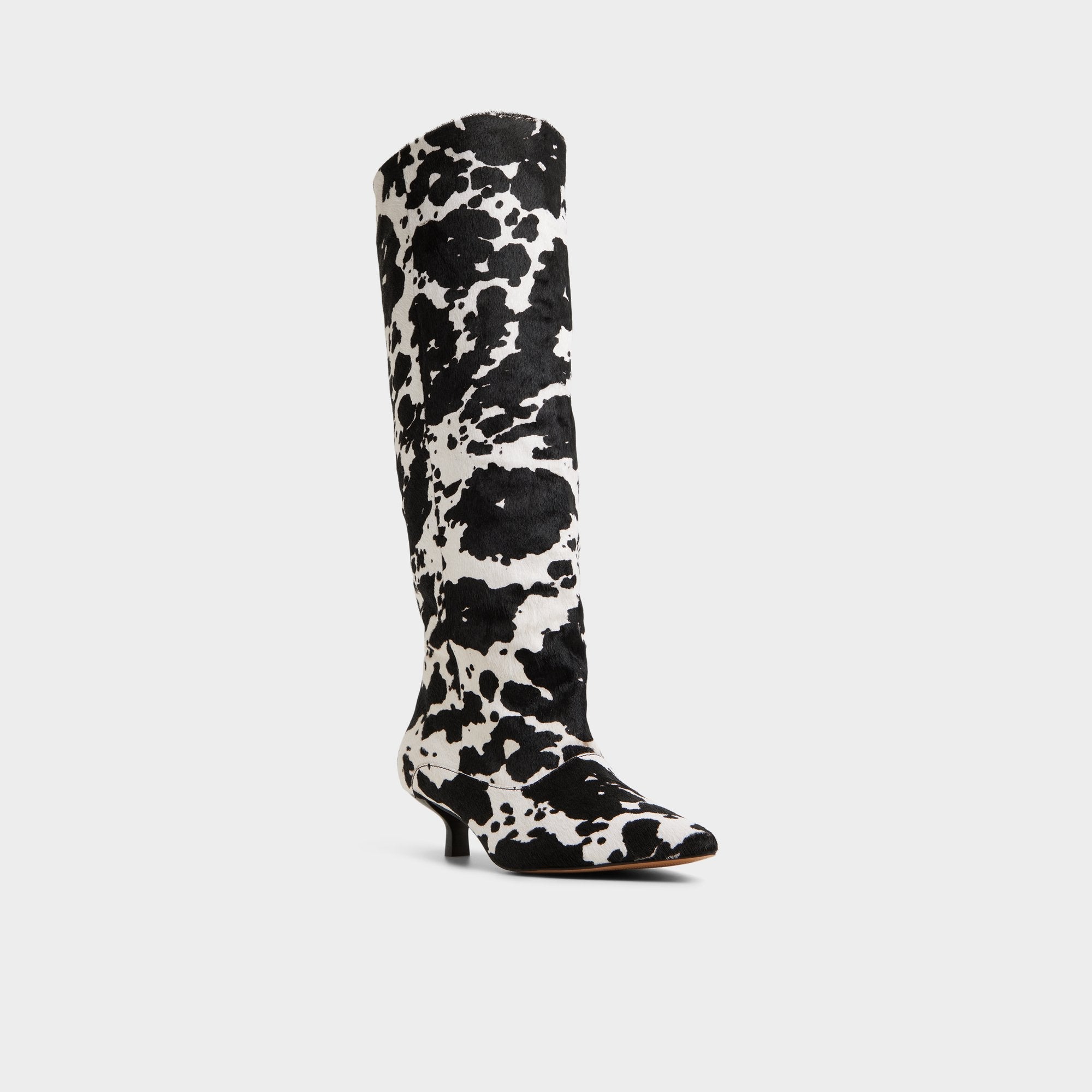 White/black Everose in White Black - Knee-high boot, Kitten heel | Aldo