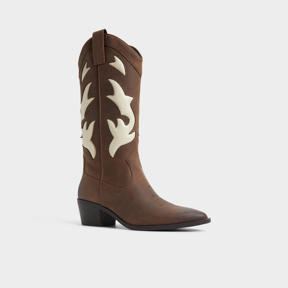 Royal Brown Nebraska Royal Brown Women's Western - Mid-calf western boot | Aldo