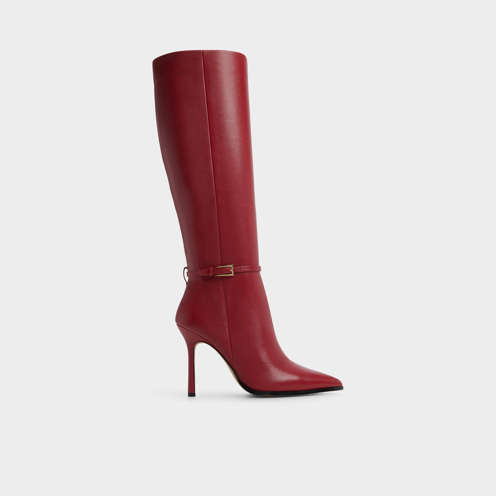 Dark Red Maellie in Dark Red - Knee-high boot, Stiletto heel | Aldo