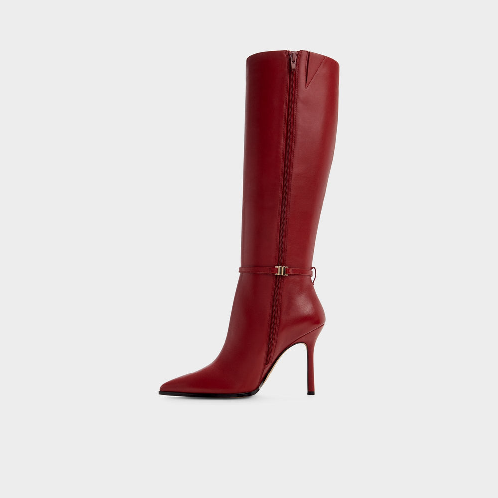 Dark Red Maellie in Dark Red - Knee-high boot, Stiletto heel | Aldo