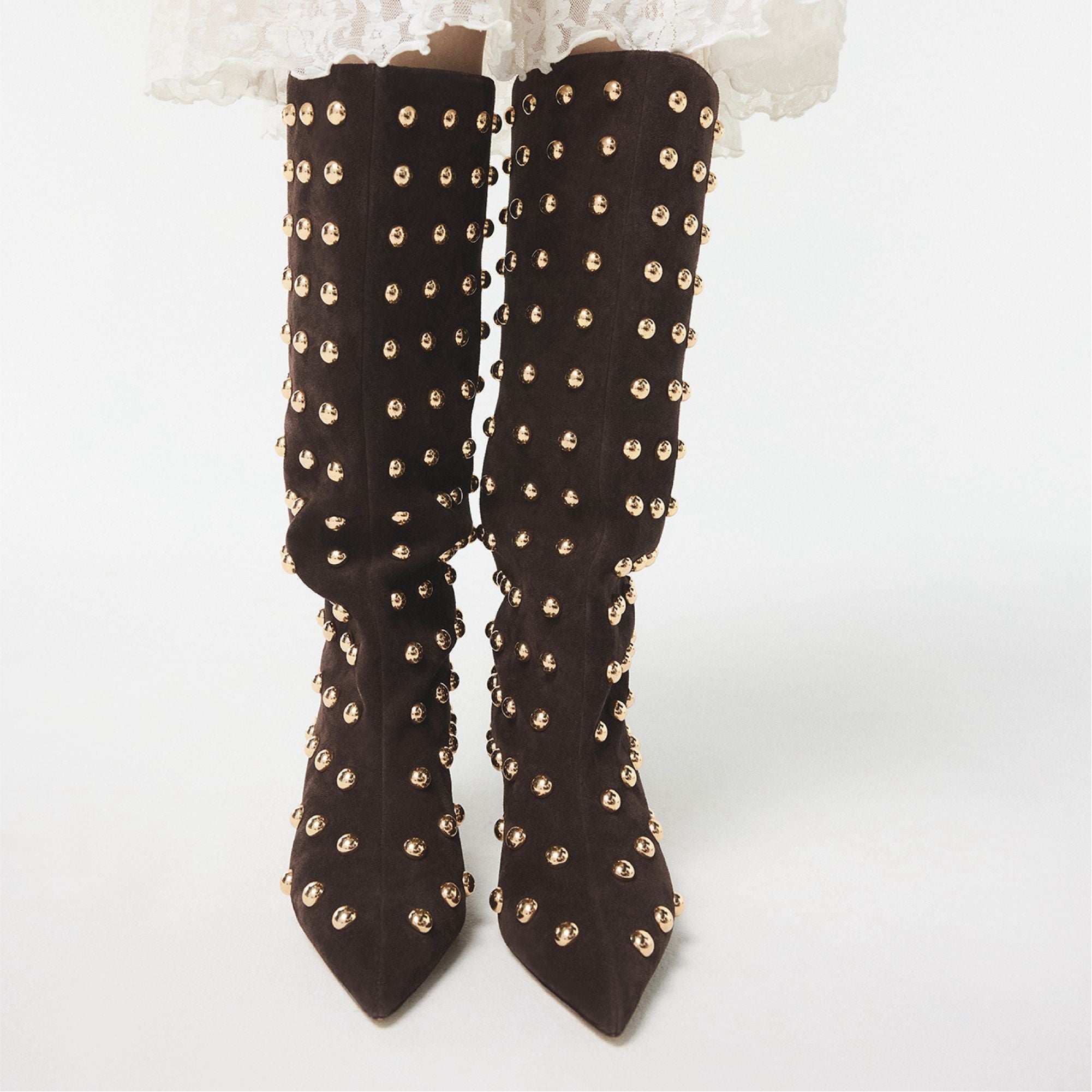 Medium Brown Selora in Medium Brown - Knee-high boot, Stiletto heel | Aldo