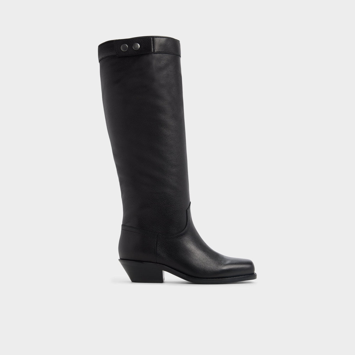 Black Emberlyn in Black - Knee-high western boot, Cup sole | Aldo