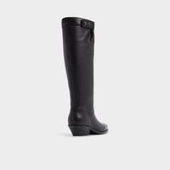 Black Emberlyn in Black - Knee-high western boot, Cup sole | Aldo