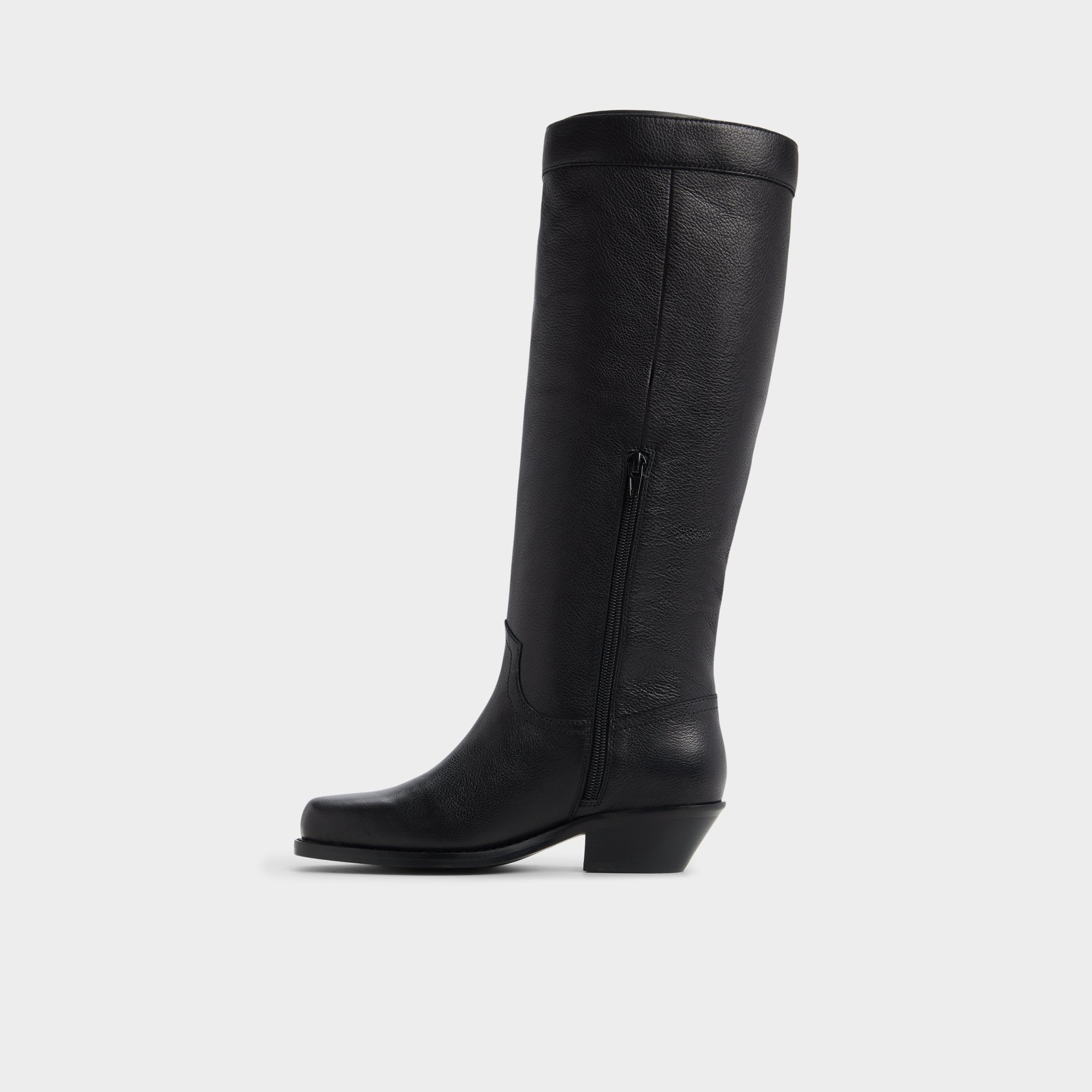 Black Emberlyn in Black - Knee-high western boot, Cup sole | Aldo