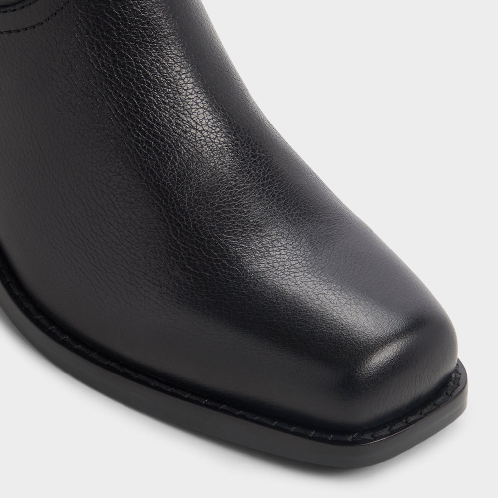 Black Emberlyn in Black - Knee-high western boot, Cup sole | Aldo