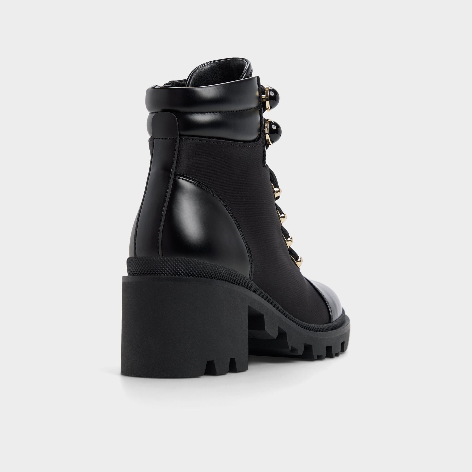 Black Mariettia in Black - Lace-up boot, Lug sole | Aldo