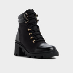 Black Mariettia in Black - Lace-up boot, Lug sole | Aldo