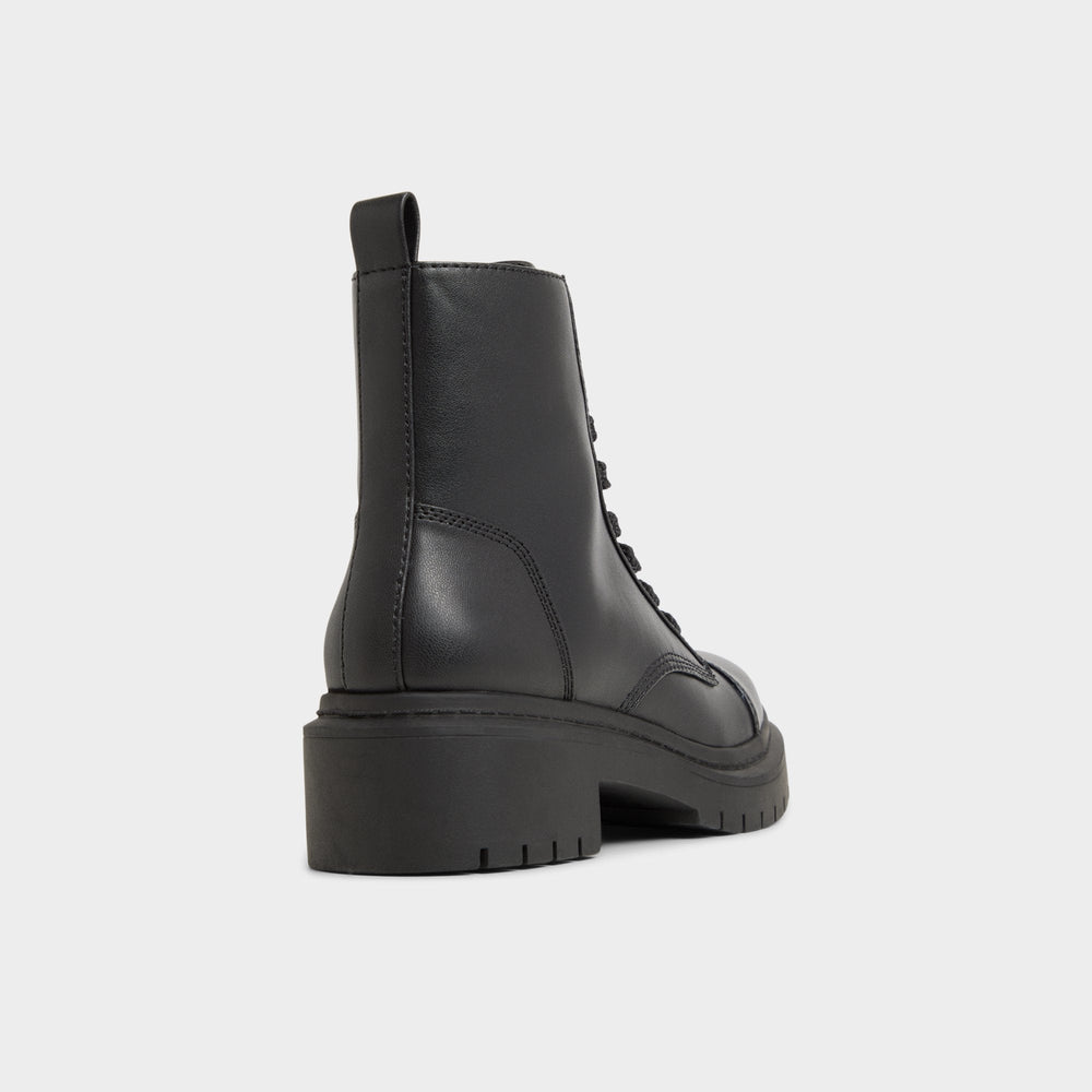 Black Goer Black Women's Casual boots - Combat ankle boot, Lug sole | Aldo