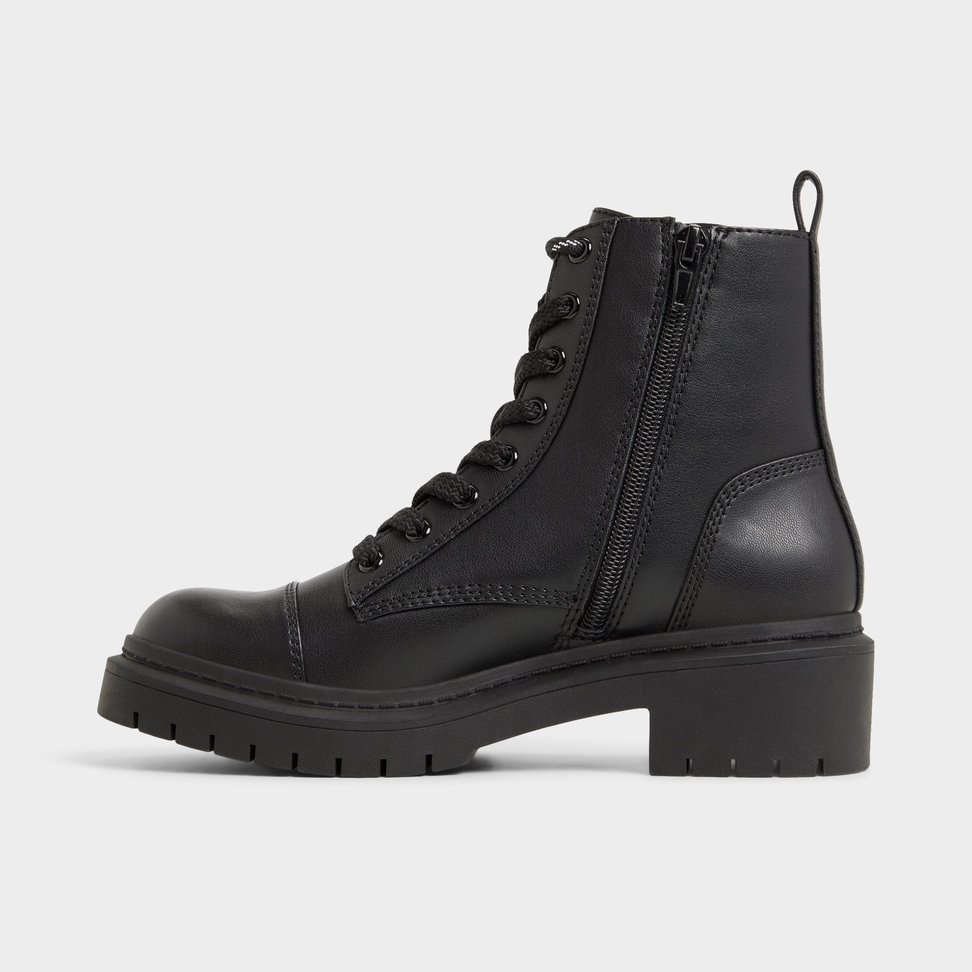 Black Goer Black Women's Casual boots - Combat ankle boot, Lug sole | Aldo