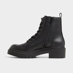 Black Goer Black Women's Casual boots - Combat ankle boot, Lug sole | Aldo