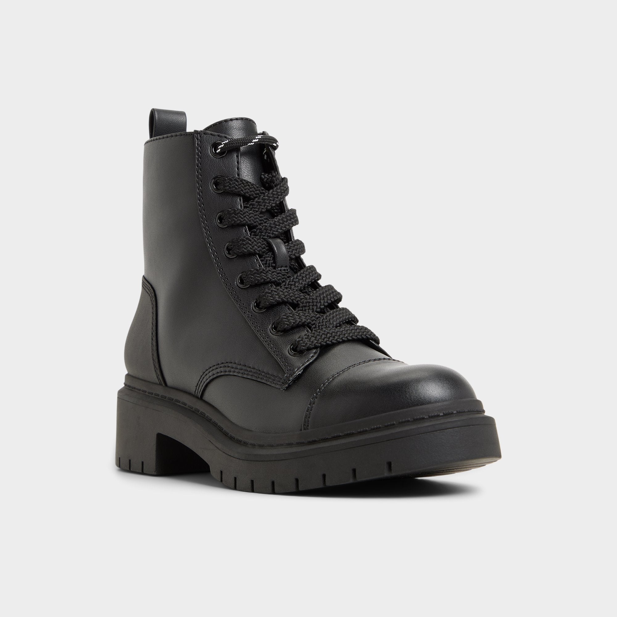 Black Goer Black Women's Casual boots - Combat ankle boot, Lug sole | Aldo