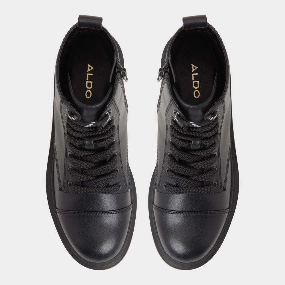 Black Goer Black Women's Casual boots - Combat ankle boot, Lug sole | Aldo