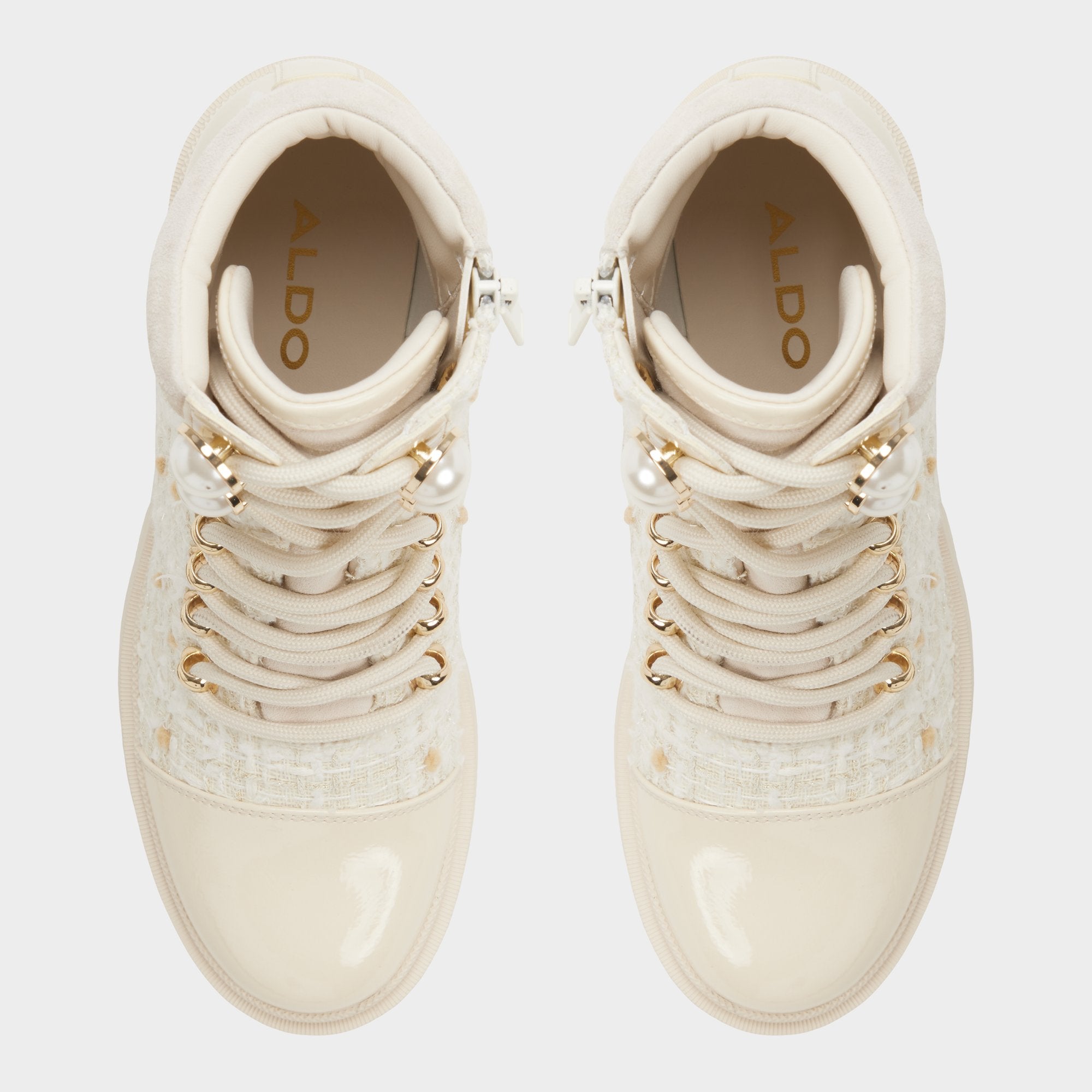 Other white Mariettia in Other White - Lace-up boot, Lug sole | Aldo