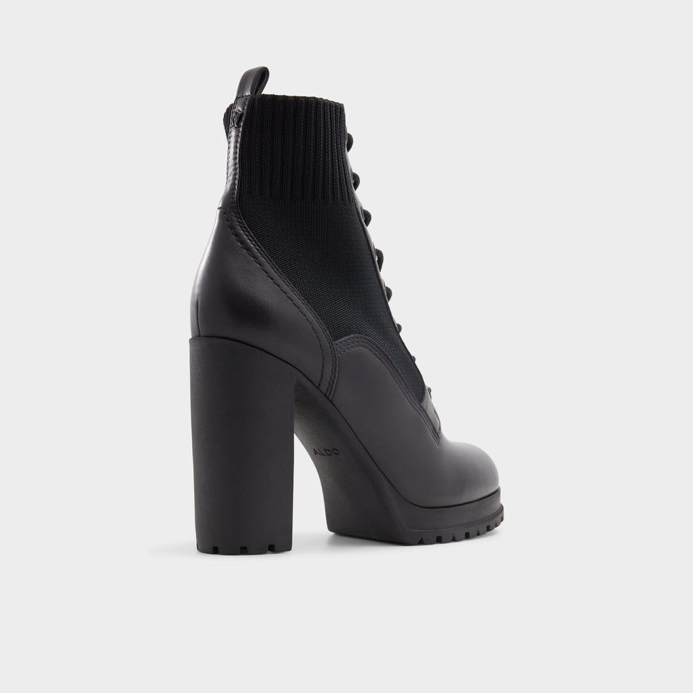 Black Rebellious Black Women's Combat boots - Combat ankle boot, Lug sole | Aldo